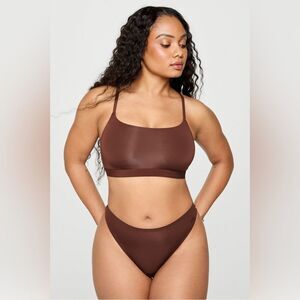 Yitty Smoothed Reality Square Neck Bralette Bossed Up Brown